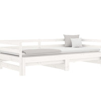 Tagesbett Ausziehbar Weiß 2x(90x190) cm Massivholz Kiefer