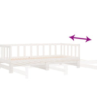 Tagesbett Ausziehbar Weiß 2x(90x190) cm Massivholz Kiefer