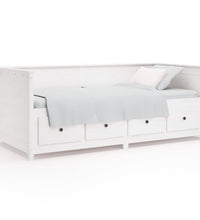 Tagesbett ohne Matratze Weiß 90x200 cm Massivholz Kiefer