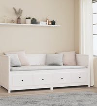 Tagesbett ohne Matratze Weiß 90x200 cm Massivholz Kiefer