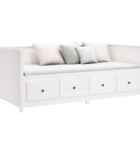 Tagesbett ohne Matratze Weiß 90x200 cm Massivholz Kiefer