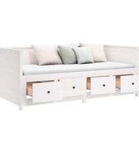 Tagesbett ohne Matratze Weiß 90x200 cm Massivholz Kiefer