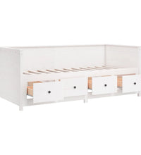 Tagesbett ohne Matratze Weiß 90x200 cm Massivholz Kiefer