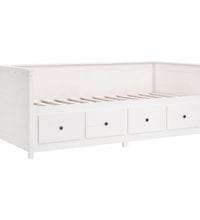 Tagesbett ohne Matratze Weiß 90x200 cm Massivholz Kiefer