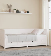 Tagesbett ohne Matratze Weiß 90x200 cm Massivholz Kiefer