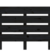 Bett-Kopfteil Schwarz 90x3x80 cm Massivholz Kiefer