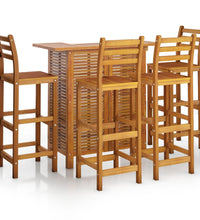 5-tlg. Gartenbar-Set Massivholz Akazie