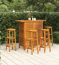 5-tlg. Gartenbar-Set Massivholz Akazie