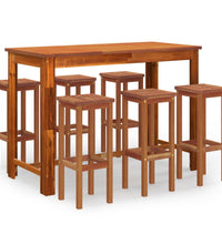 7-tlg. Gartenbar-Set Massivholz Akazie