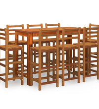 9-tlg. Gartenbar-Set Massivholz Akazie