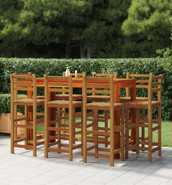 9-tlg. Gartenbar-Set Massivholz Akazie