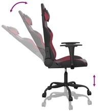 Gaming-Stuhl mit Massagefunktion Schwarz und Weinrot Kunstleder