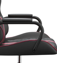 Gaming-Stuhl mit Massagefunktion Weinrot und Schwarz Kunstleder