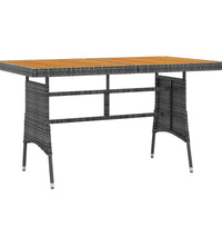 5-tlg. Garten-Essgruppe Poly Rattan Grau