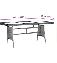 7-tlg. Garten-Essgruppe Poly Rattan Schwarz
