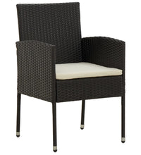 9-tlg. Garten-Essgruppe Poly Rattan Schwarz