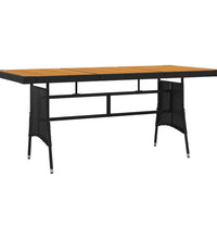 9-tlg. Garten-Essgruppe Poly Rattan Schwarz