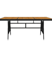 9-tlg. Garten-Essgruppe Poly Rattan Schwarz