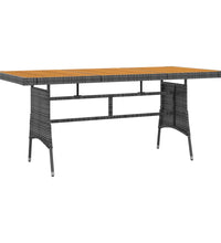 7-tlg. Garten-Essgruppe Poly Rattan Grau