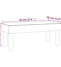 Sitzbank Grau 70x30x30 cm Kunstleder