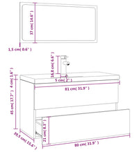 Badmöbel-Set Räuchereiche Holzwerkstoff