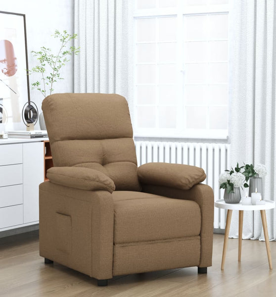 Relaxsessel Braun Stoff