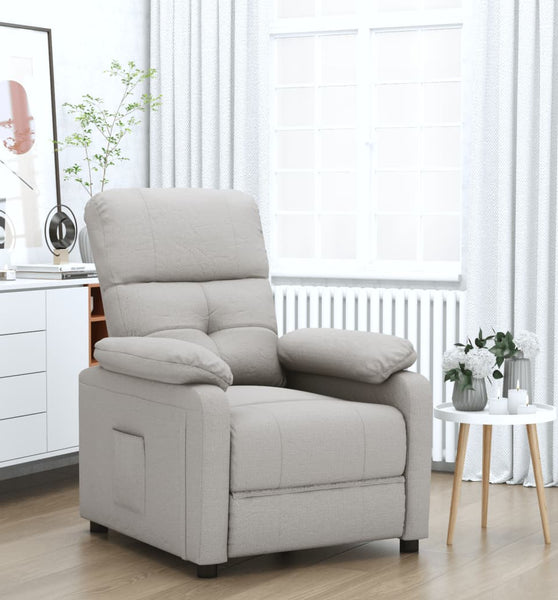 Relaxsessel Taupe Stoff