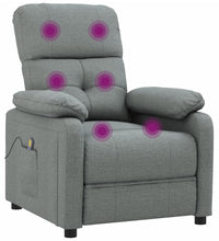 Massagesessel Dunkelgrau Stoff