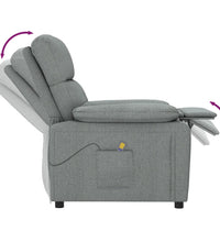 Massagesessel Dunkelgrau Stoff