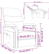 Massagesessel Hellgrau Stoff