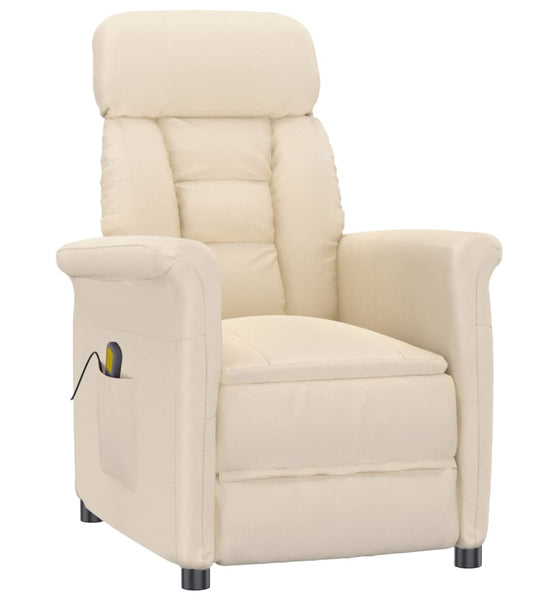 Massagesessel Beige Mikrofasergewebe