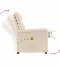 Massagesessel Beige Mikrofasergewebe