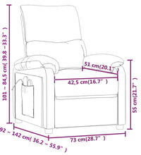 Massagesessel Creme Stoff