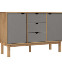 Sideboard OTTA Braun&Grau 113,5x43x73 cm Massivholz Kiefer