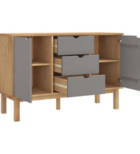 Sideboard OTTA Braun&Grau 113,5x43x73 cm Massivholz Kiefer