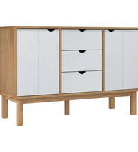 Sideboard OTTA Braun&Weiß 113,5x43x73 cm Massivholz Kiefer