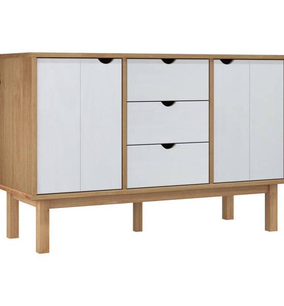 Sideboard OTTA Braun&Weiß 113,5x43x73 cm Massivholz Kiefer