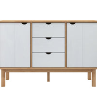 Sideboard OTTA Braun&Weiß 113,5x43x73 cm Massivholz Kiefer