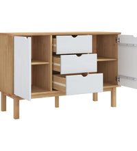 Sideboard OTTA Braun&Weiß 113,5x43x73 cm Massivholz Kiefer