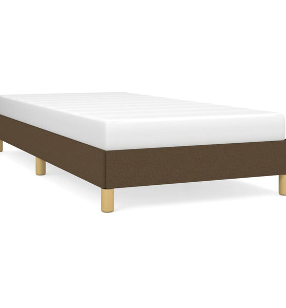 Bettgestell ohne Matratze Dunkelbraun 90x190 cm Stoff