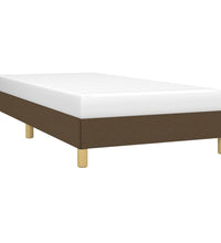 Bettgestell ohne Matratze Dunkelbraun 90x190 cm Stoff