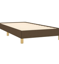 Bettgestell ohne Matratze Dunkelbraun 90x190 cm Stoff