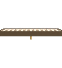 Bettgestell ohne Matratze Dunkelbraun 90x190 cm Stoff