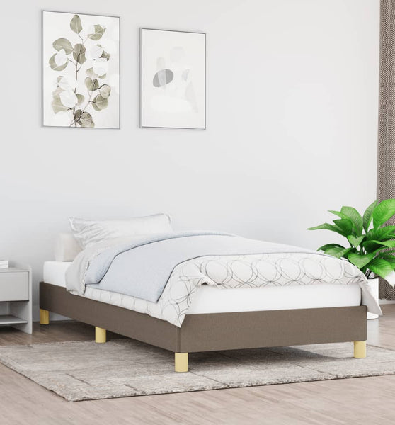 Bettgestell ohne Matratze Taupe 90x190 cm Stoff