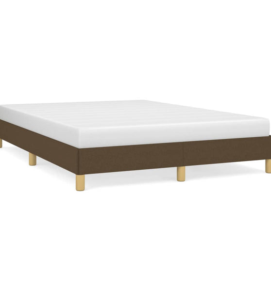 Bettgestell ohne Matratze Dunkelbraun 160x200 cm Stoff