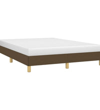 Bettgestell ohne Matratze Dunkelbraun 160x200 cm Stoff