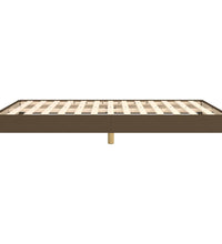 Bettgestell ohne Matratze Dunkelbraun 160x200 cm Stoff