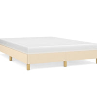 Bettgestell ohne Matratze Creme 160x200 cm Stoff