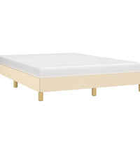 Bettgestell ohne Matratze Creme 160x200 cm Stoff