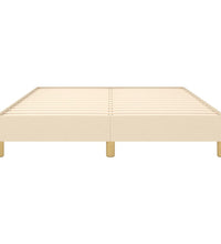Bettgestell ohne Matratze Creme 160x200 cm Stoff